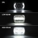 COWONE 105w Cree DOT Approved Rectangular 5"x7" 7"x6" 6x7" Projector LED Headlights with DRL for Jeep Wrangler YJ Cherokee XJ H6054 H5054 H6054LL 69822 6052 6053 Chrome