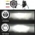 COWONE Dot Approved 9"Inch RGB Halo Led Round Headlights [DIY RGB Color] for Jeep Wrangler JL Sport Rubicon Sahara 2018-2019 [Integrated Mounting Bracket]